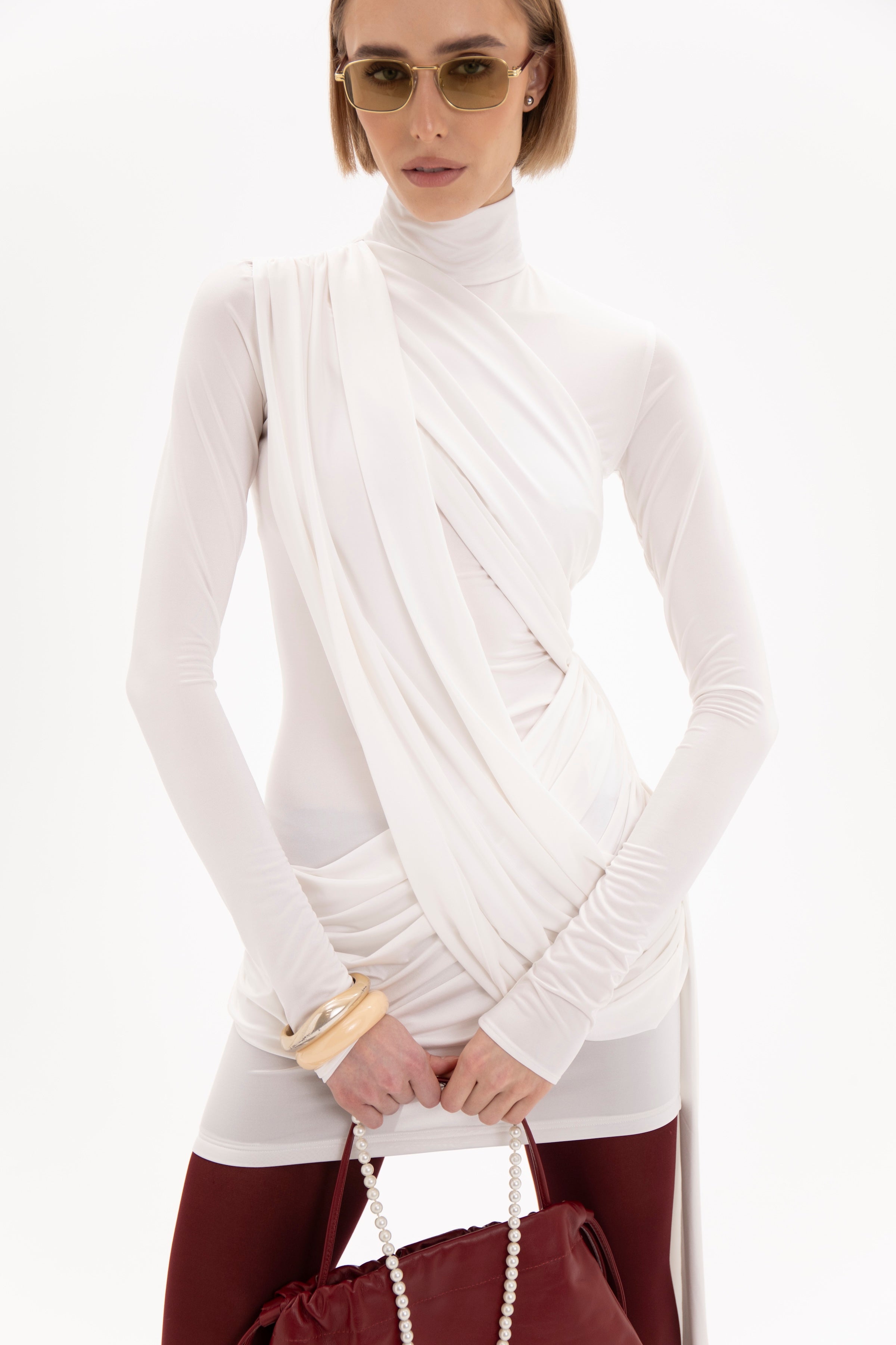 Jade Dress White