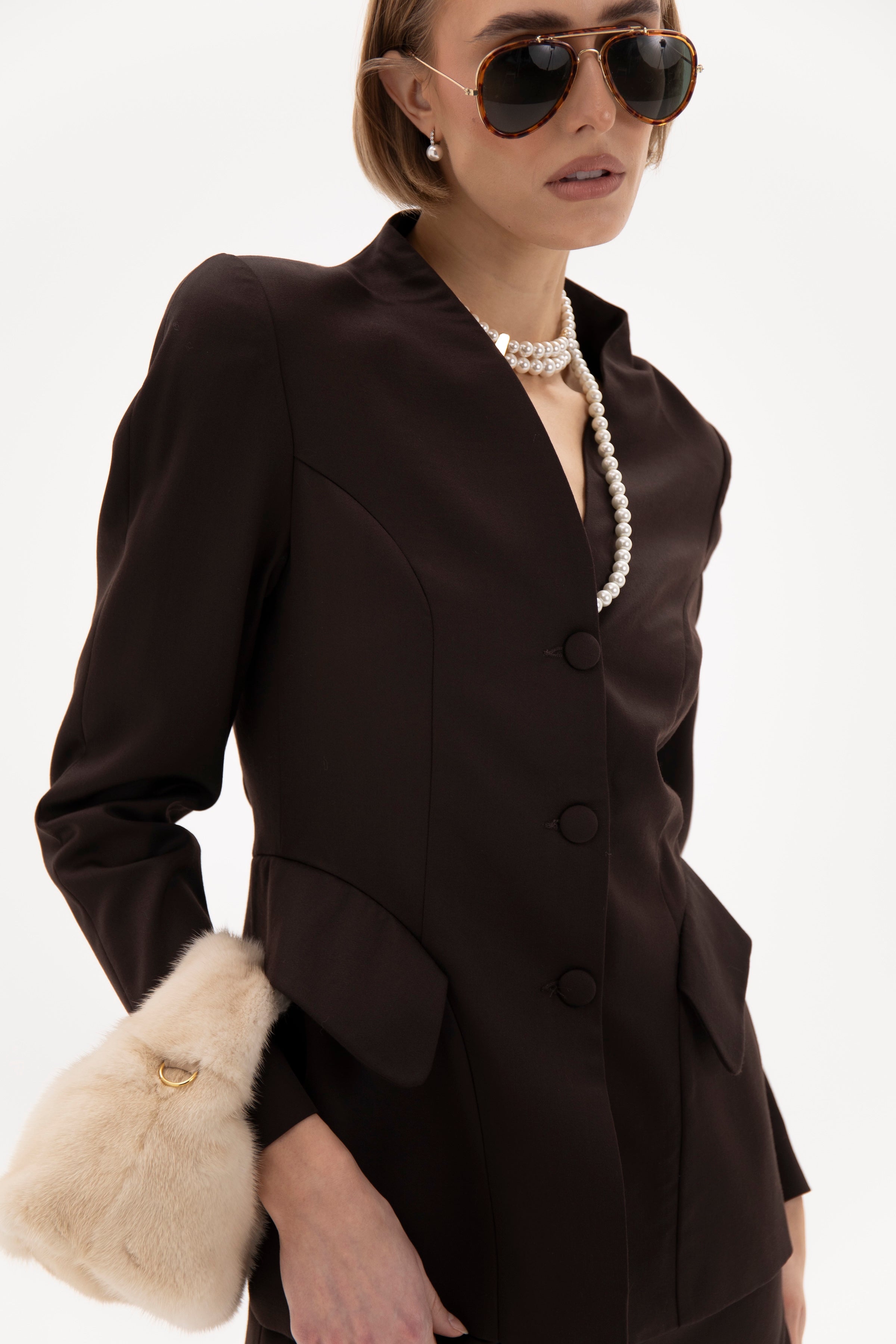 Noir Classic Blazer Chocolate