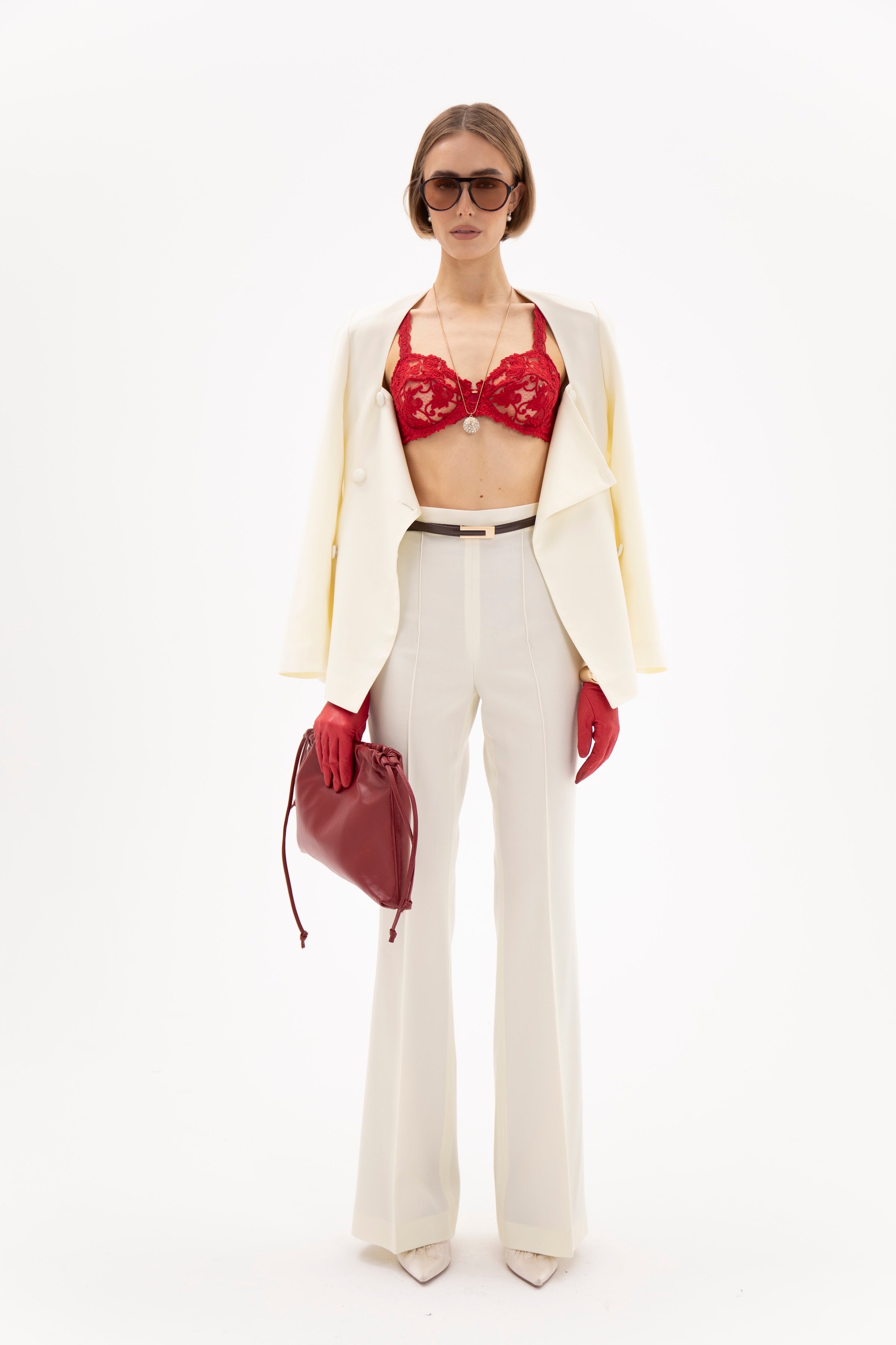 Marcella Trousers White