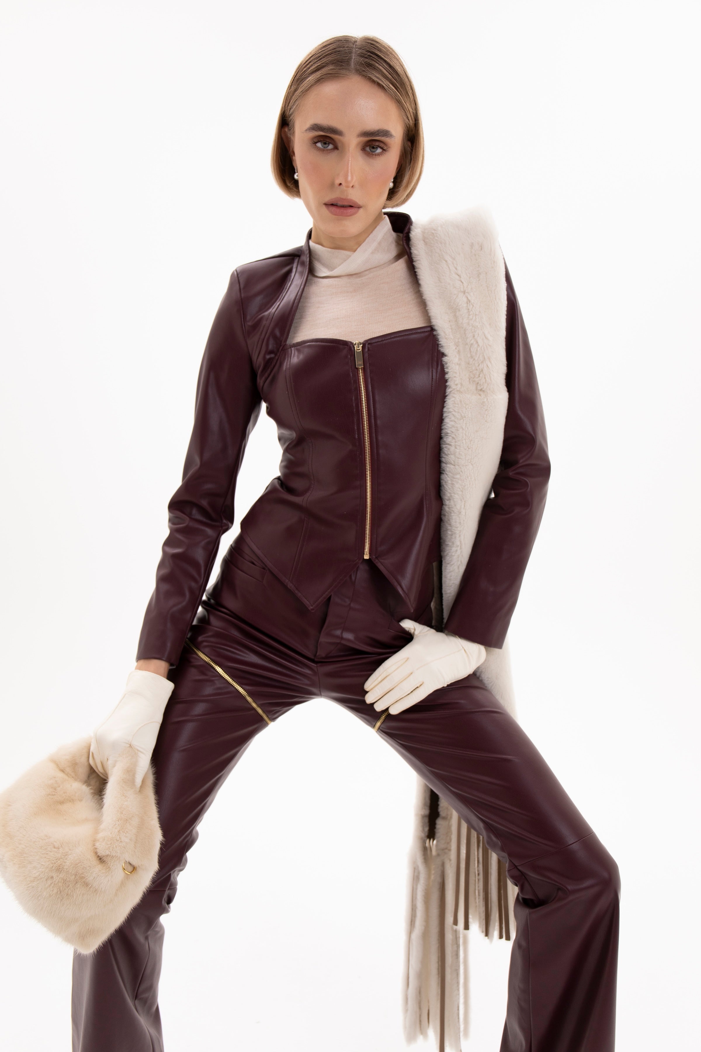 Auro Trousers Burgundy