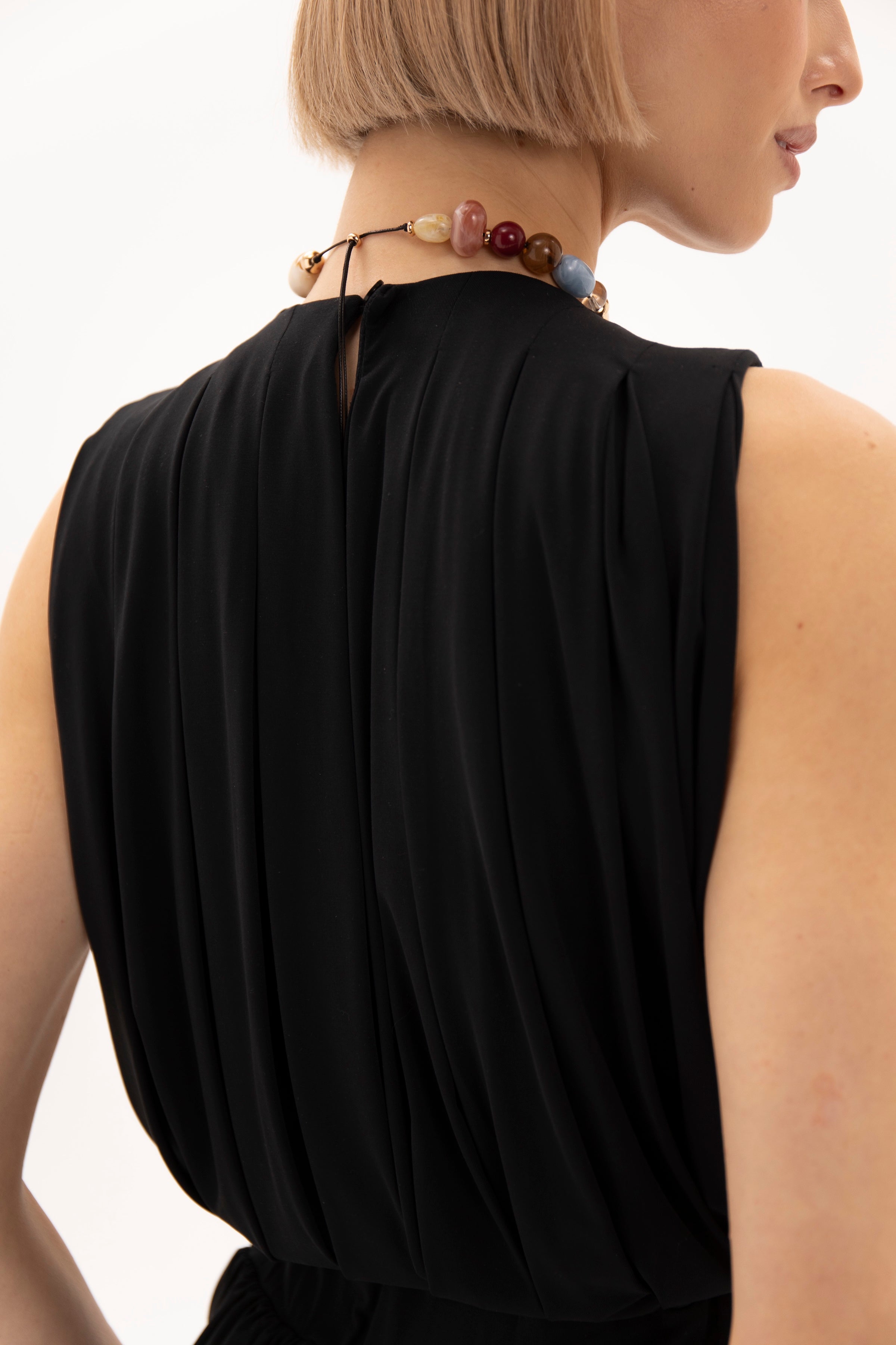 Gathered Hour Dress Black