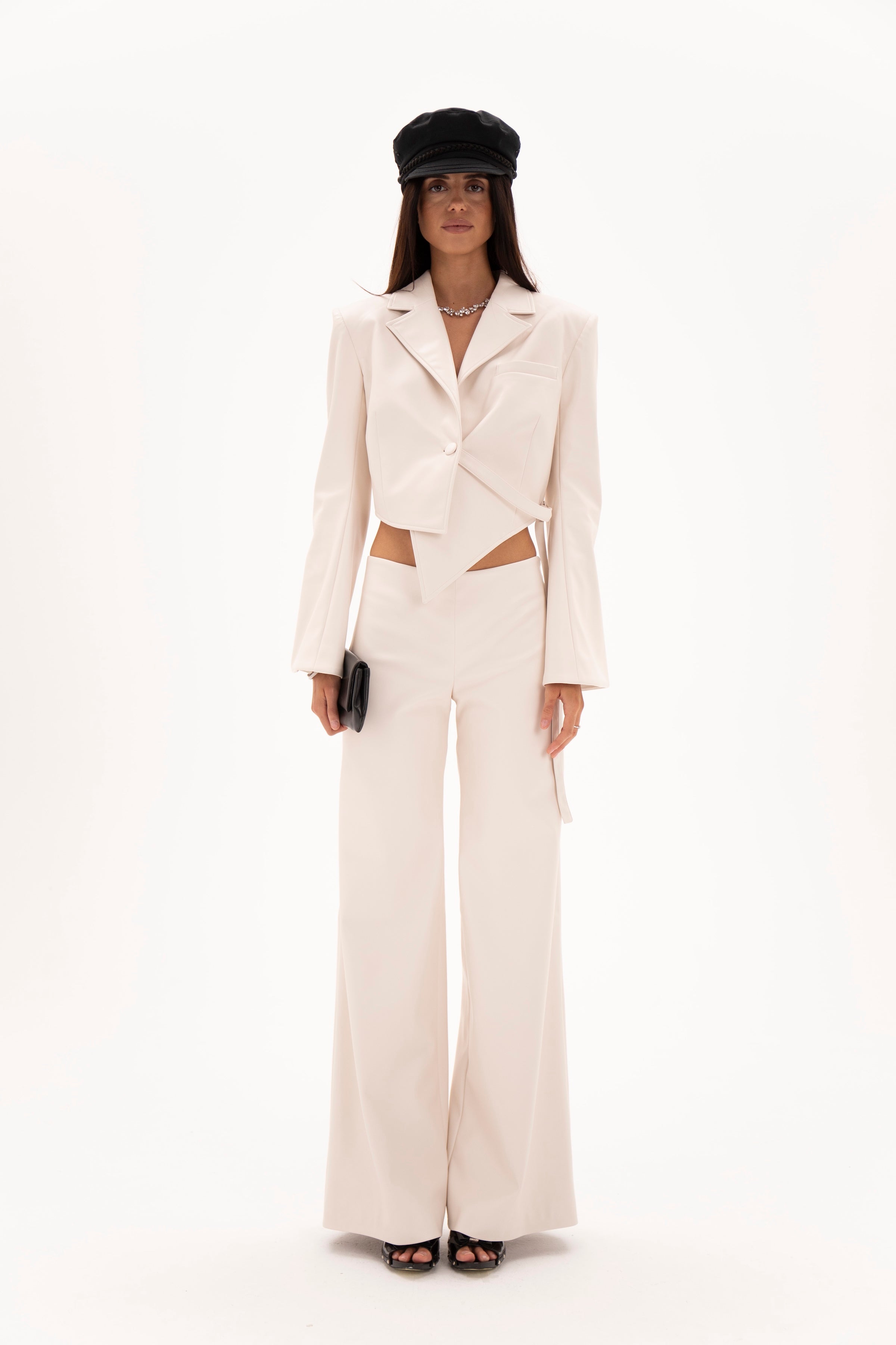 Open Cut Blazer White