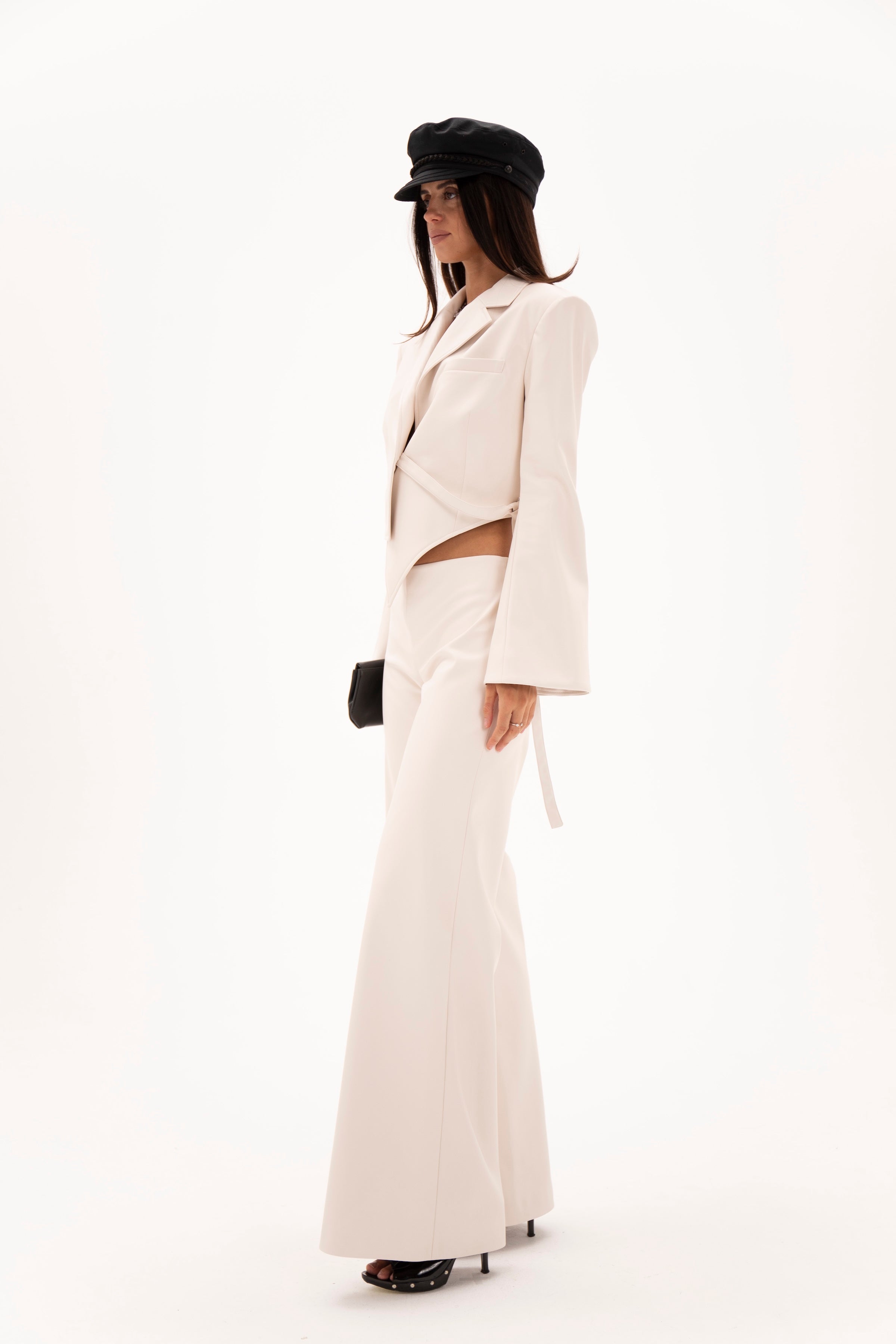 Open Cut Blazer White