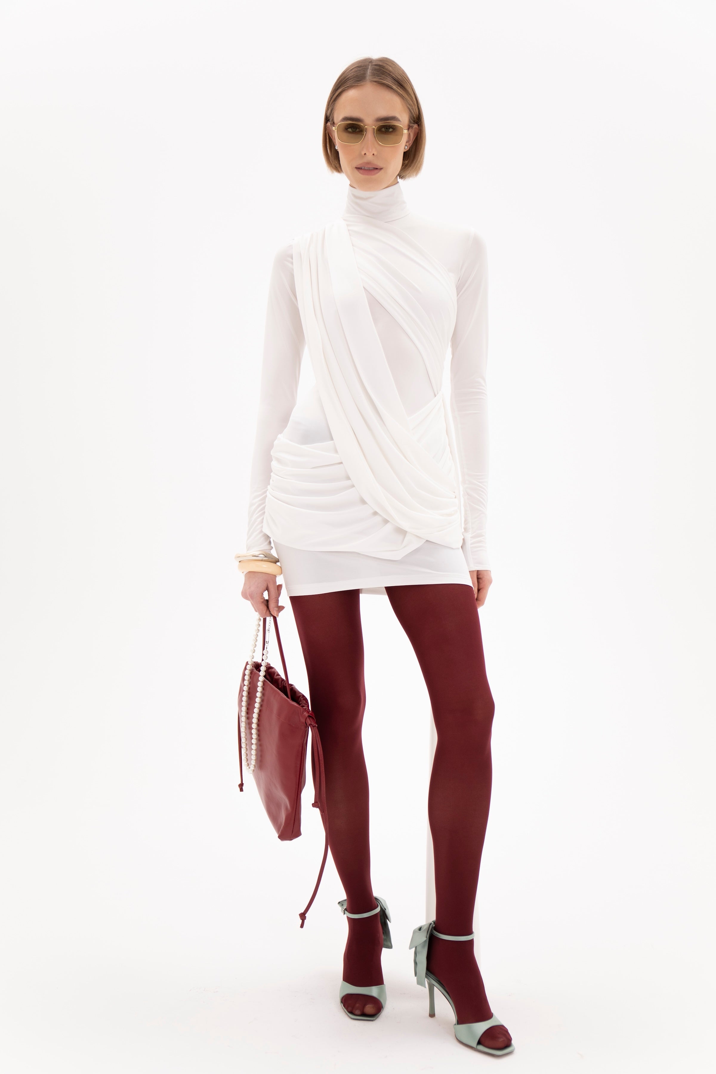 Jade Dress White