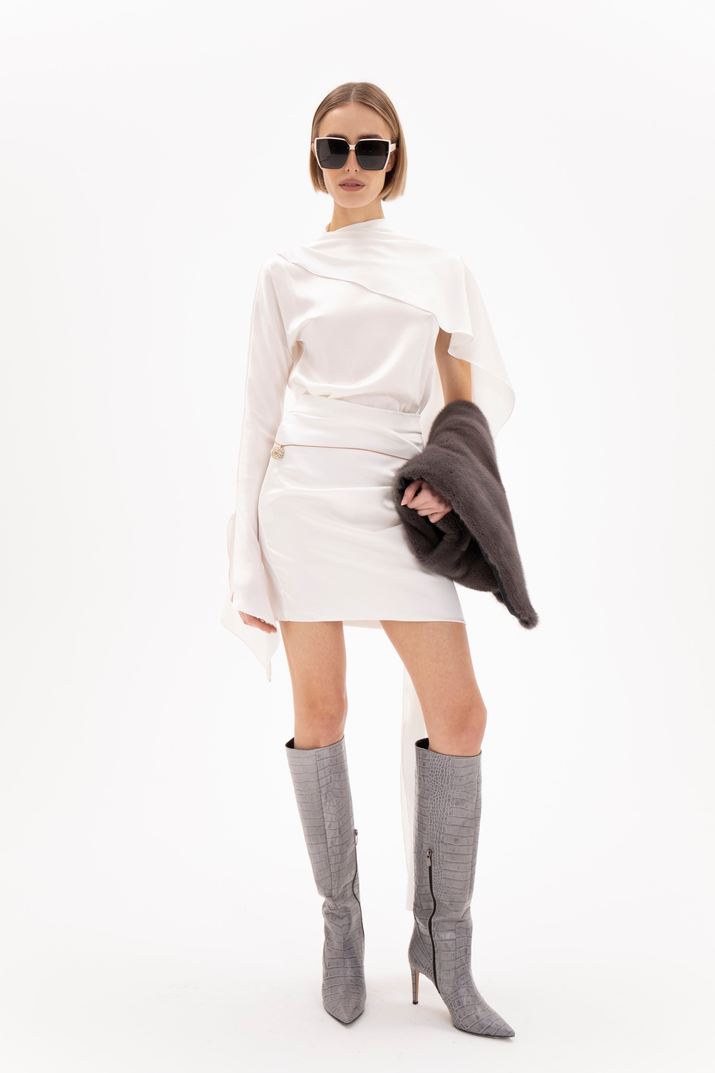 Olea Dress White