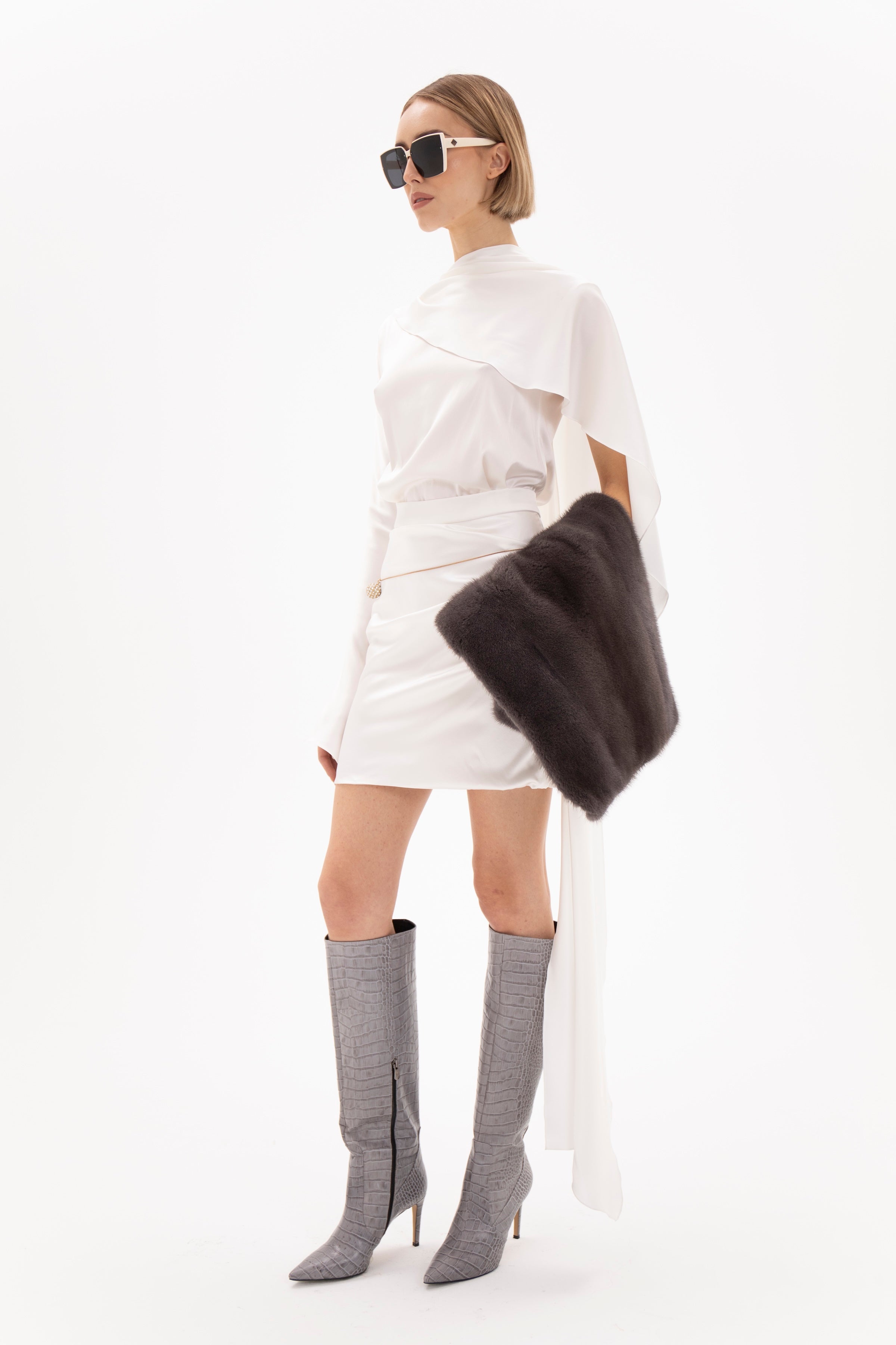 Olea Dress White