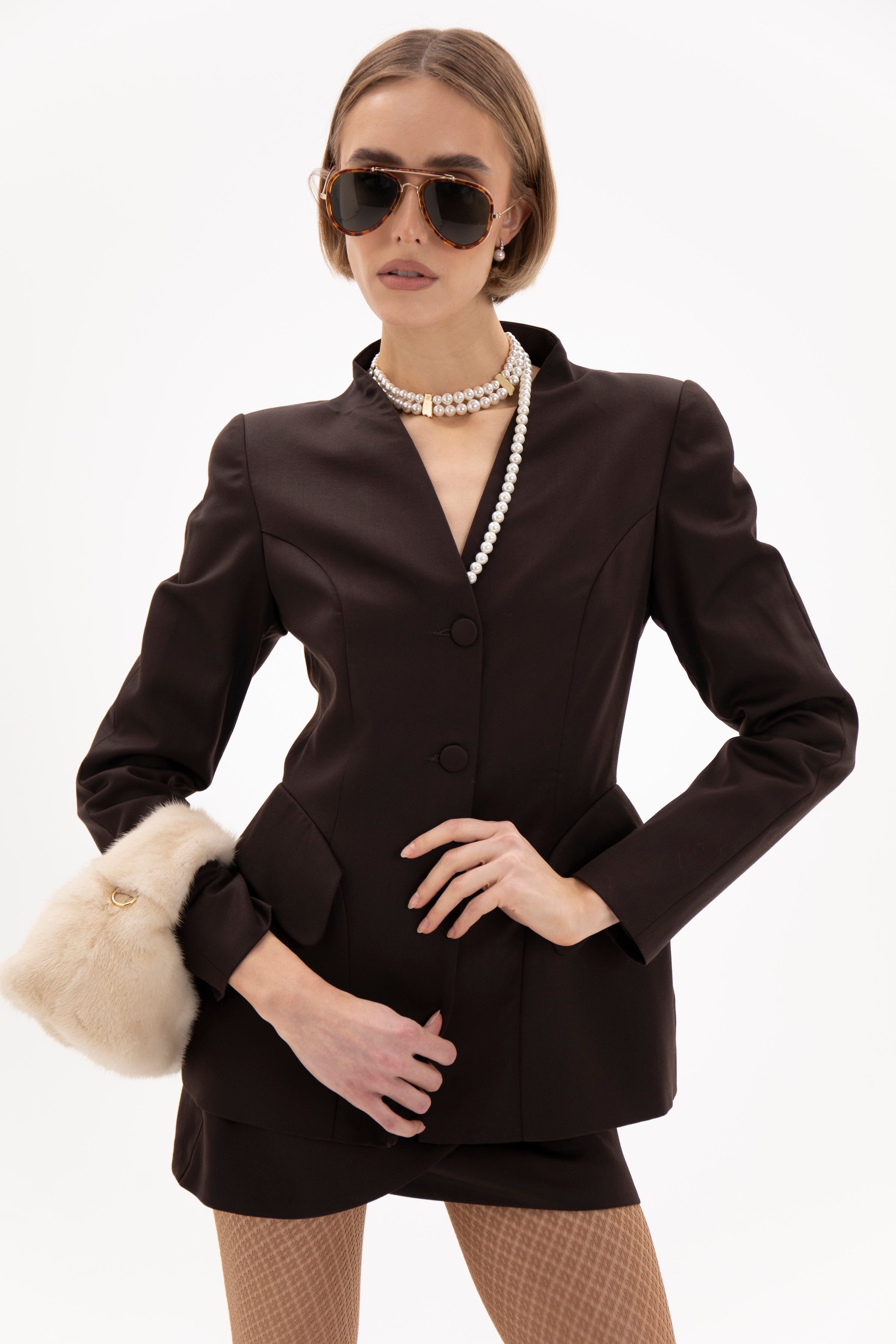 Noir Classic Blazer Chocolate
