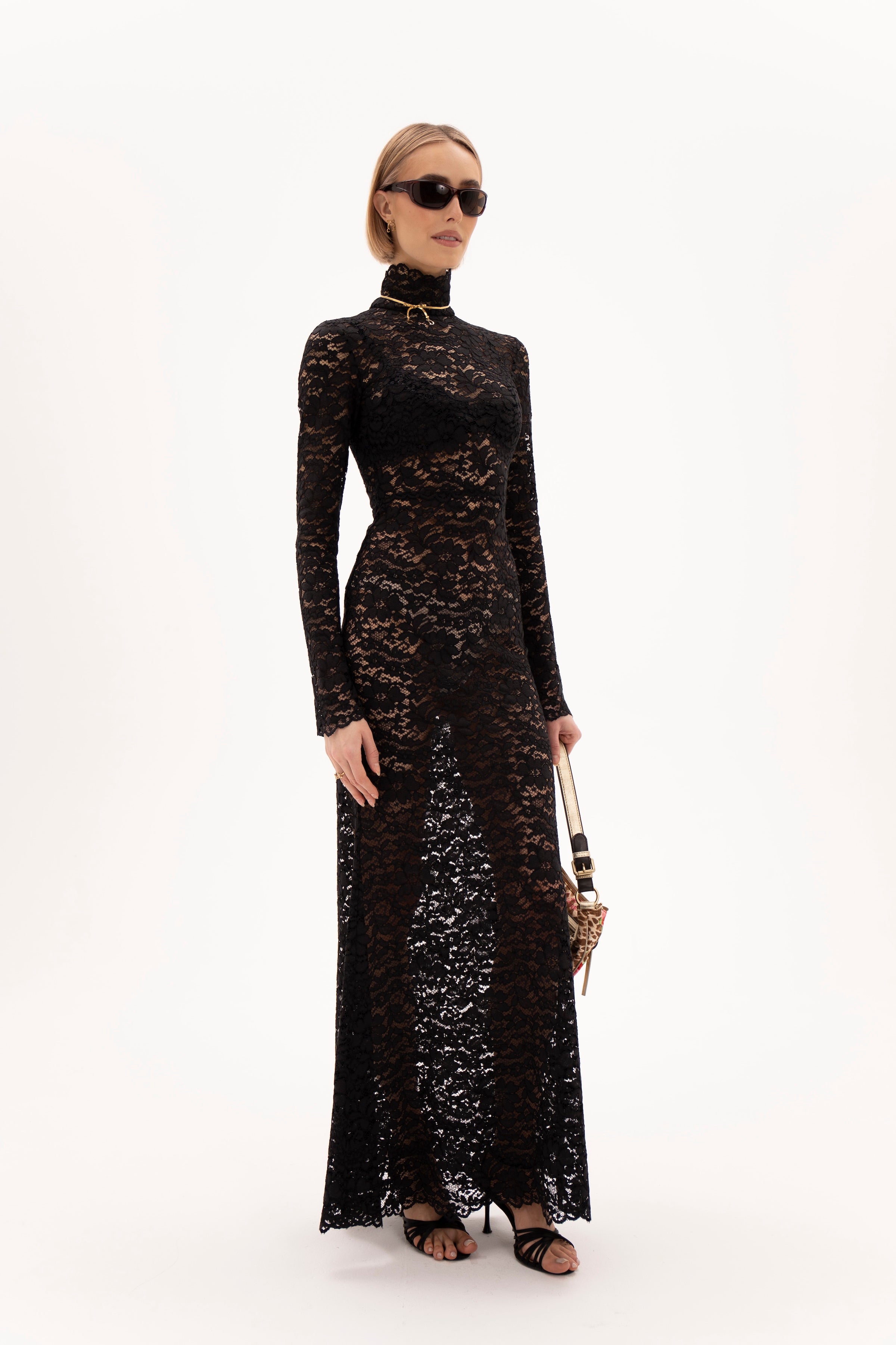 Lace Hour Dress Black