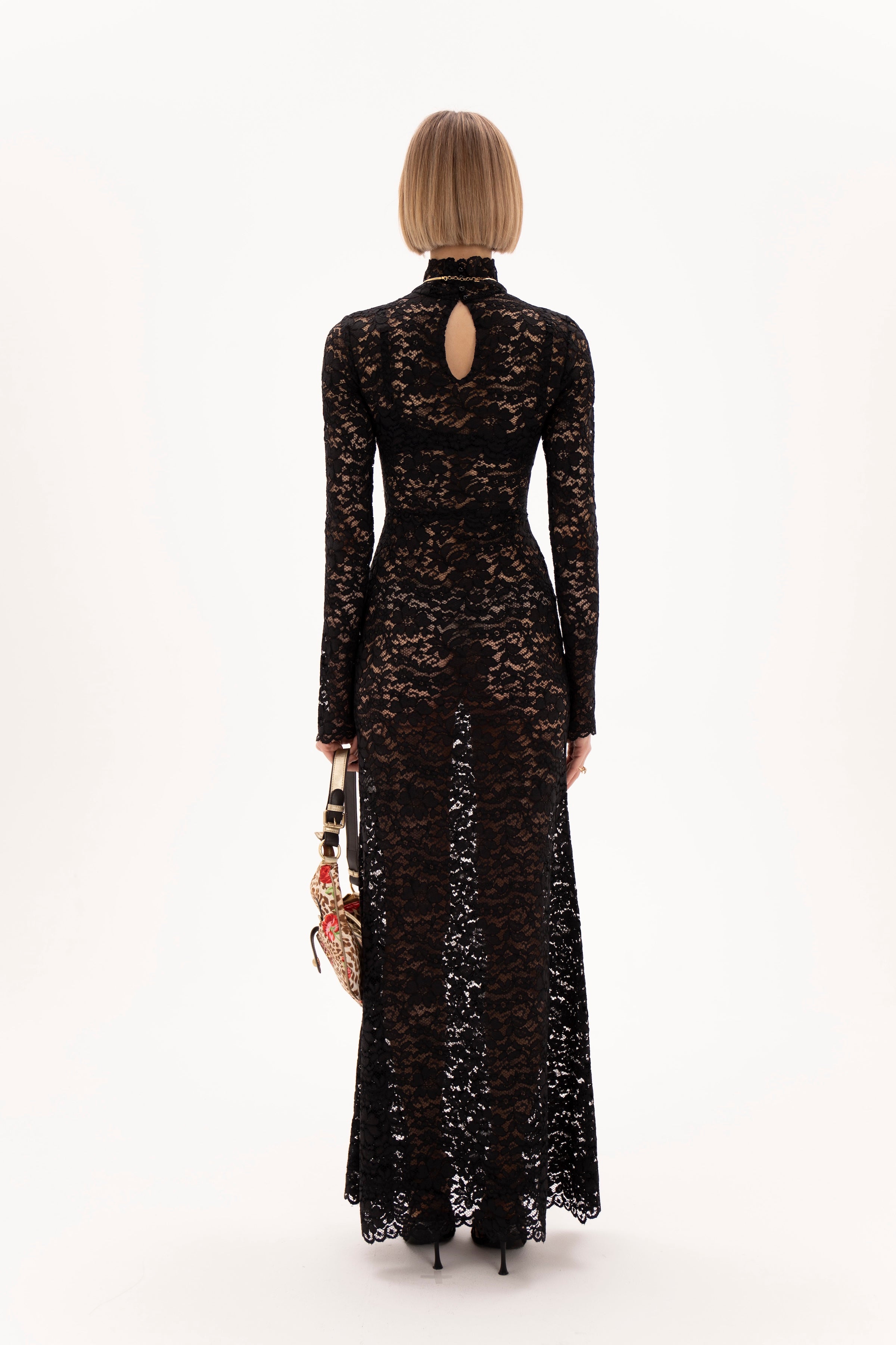 Lace Hour Dress Black