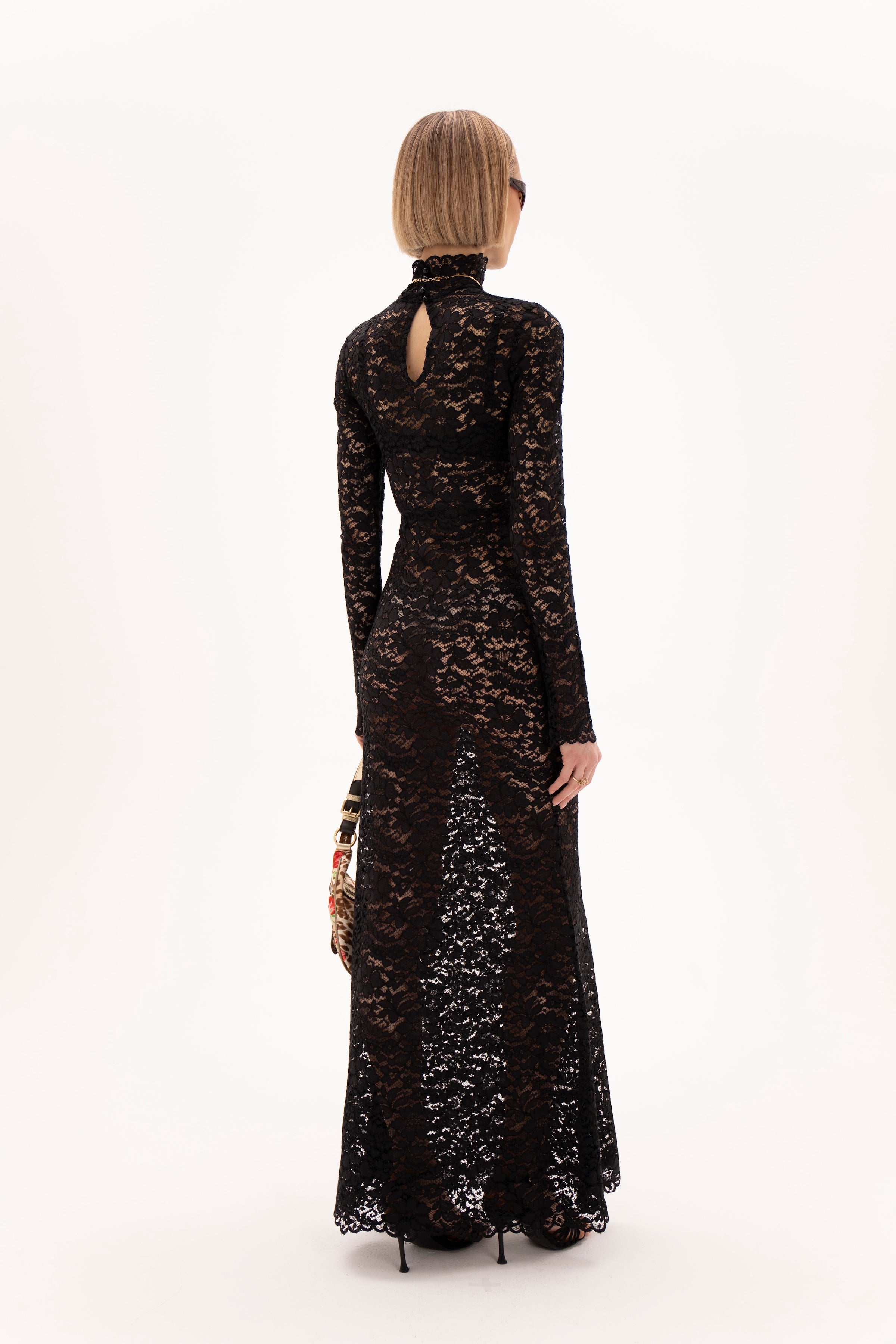Lace Hour Dress Black