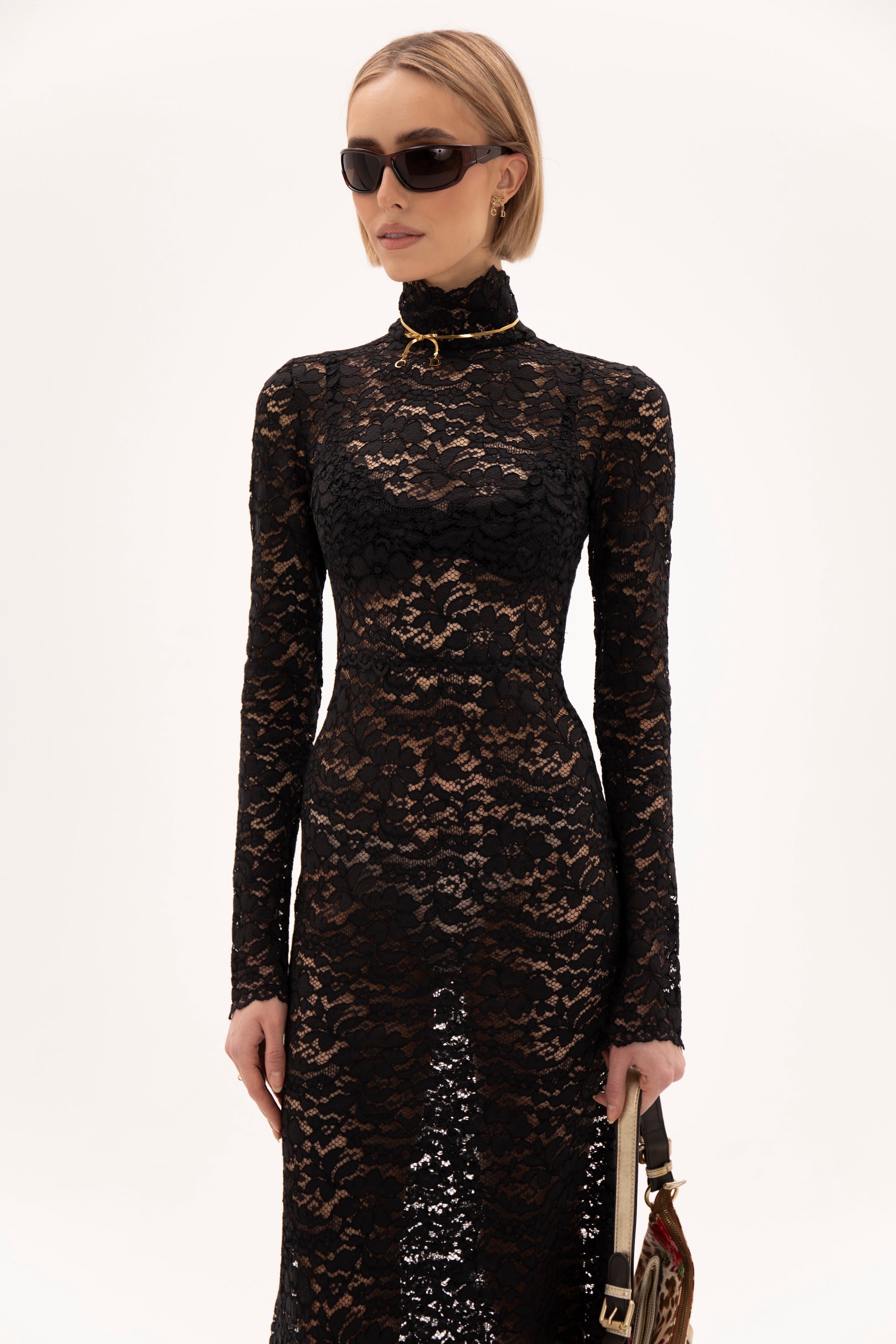 Lace Hour Dress Black