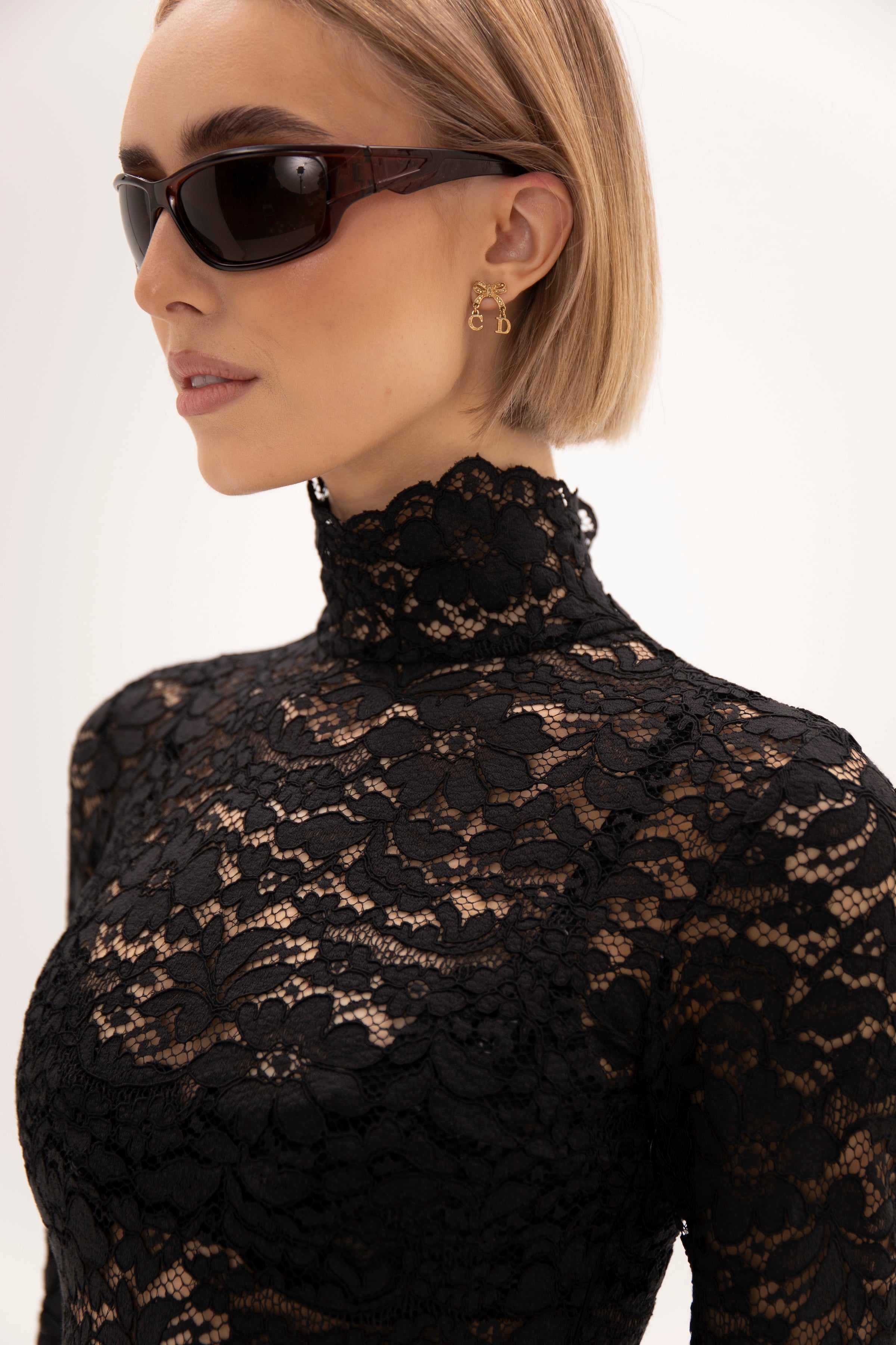 Lace Hour Dress Black