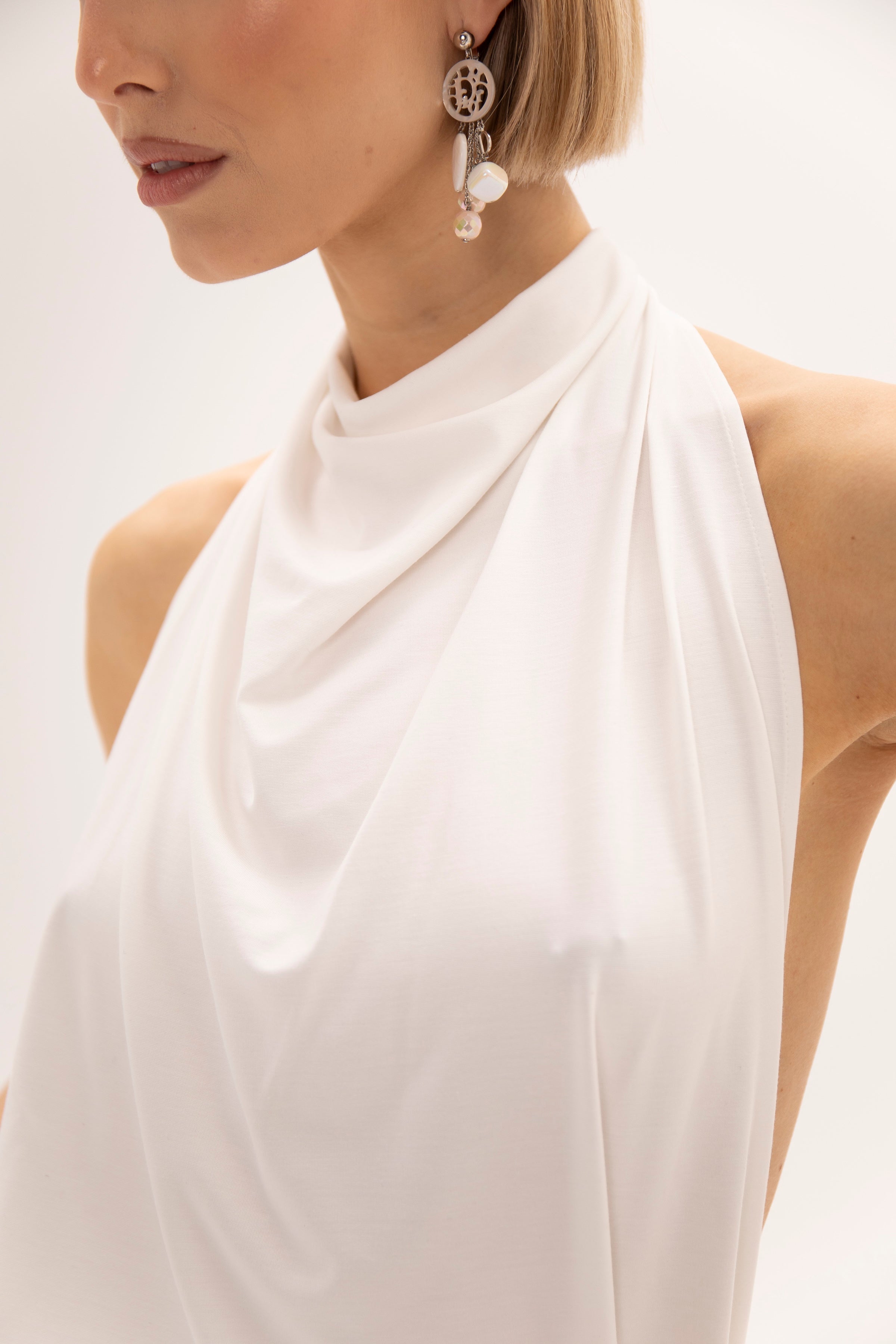 Open Back Hour Dress White